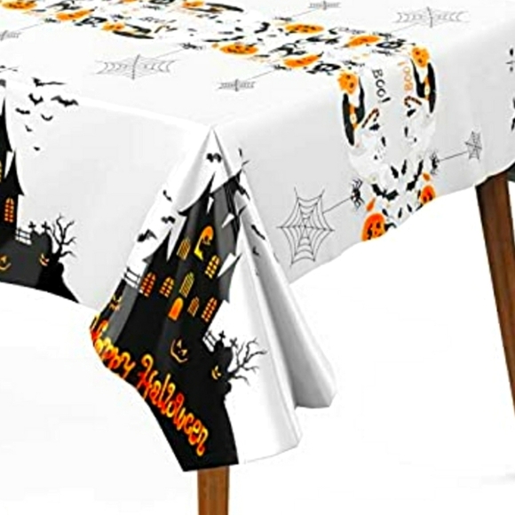 Halloween Haunted Tablecloth 2 Pack 52 x 109 inches Rectangle - Picture 1 of 7